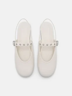 Agnes Ballerina Flats - Chalk