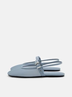 Agnes Mesh Ballerina Flats - Slate Blue