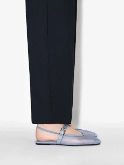 Agnes Mesh Ballerina Flats - Slate Blue