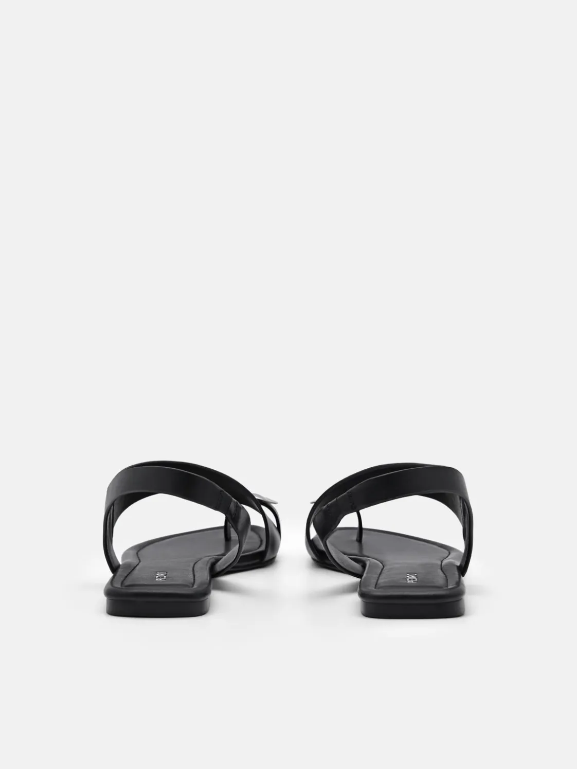 Alexis Leather Slingback Sandals - Black