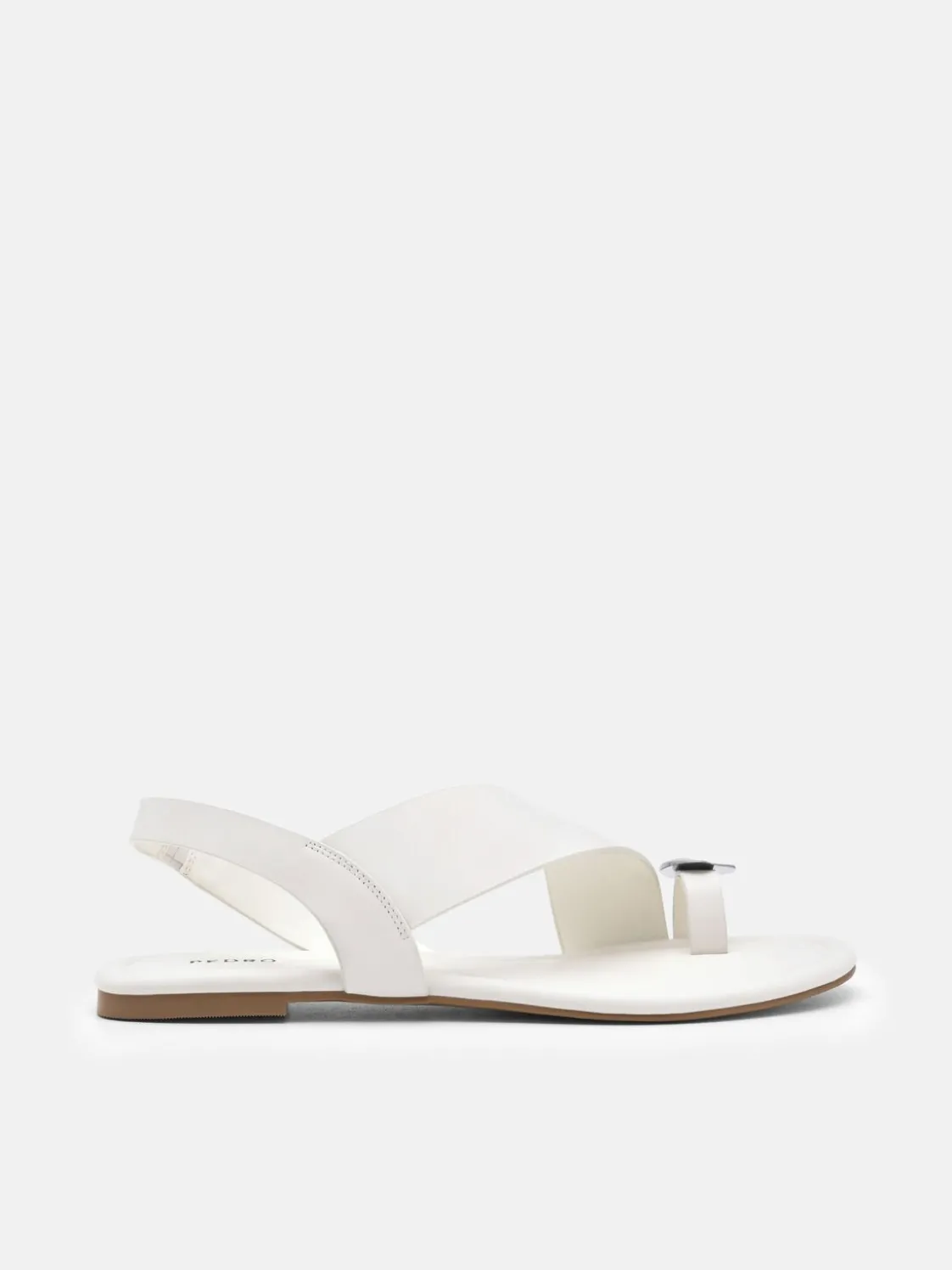 Alexis Leather Slingback Sandals - Chalk