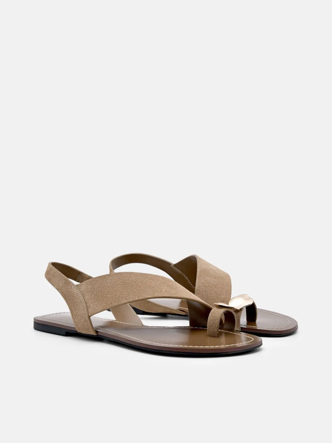 Alexis Suede Slingback Sandals - Sand