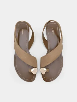 Alexis Suede Slingback Sandals - Sand