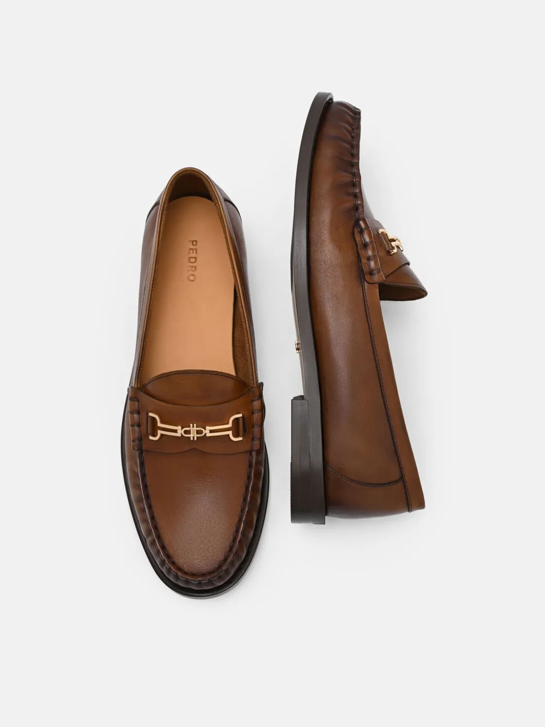 Alistair Leather Horsebit Loafers - Brown