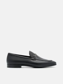 Alistair Leather Horsebit Loafers - Black