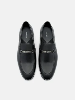 Alistair Leather Horsebit Loafers - Black