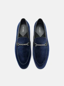 Alistair Leather Horsebit Loafers - Navy