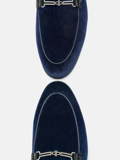 Alistair Leather Horsebit Loafers - Navy