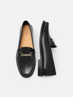 Alistair Leather Horsebit Loafers - Black