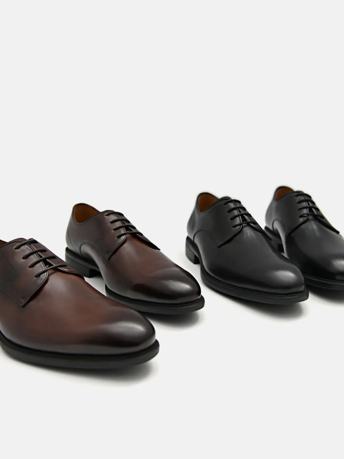 Altitude Leather Derby Shoes - Dark Brown