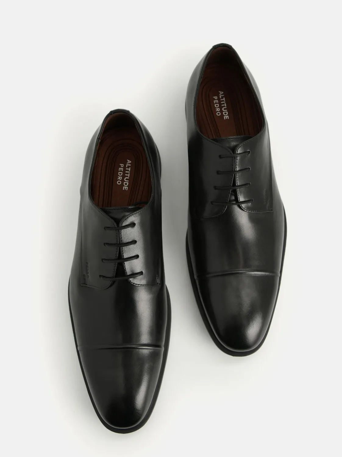 Altitude Leather Toe Derby Shoes - Black