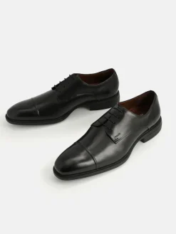 Altitude Leather Toe Derby Shoes - Black