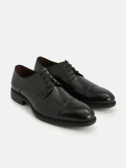 Altitude Leather Toe Derby Shoes - Black
