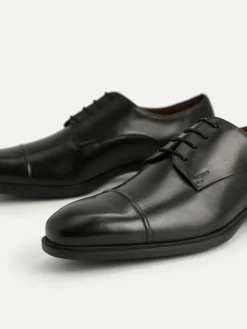 Altitude Leather Toe Derby Shoes - Black