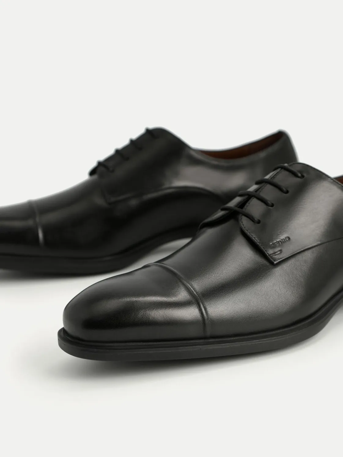 Altitude Leather Toe Derby Shoes - Black