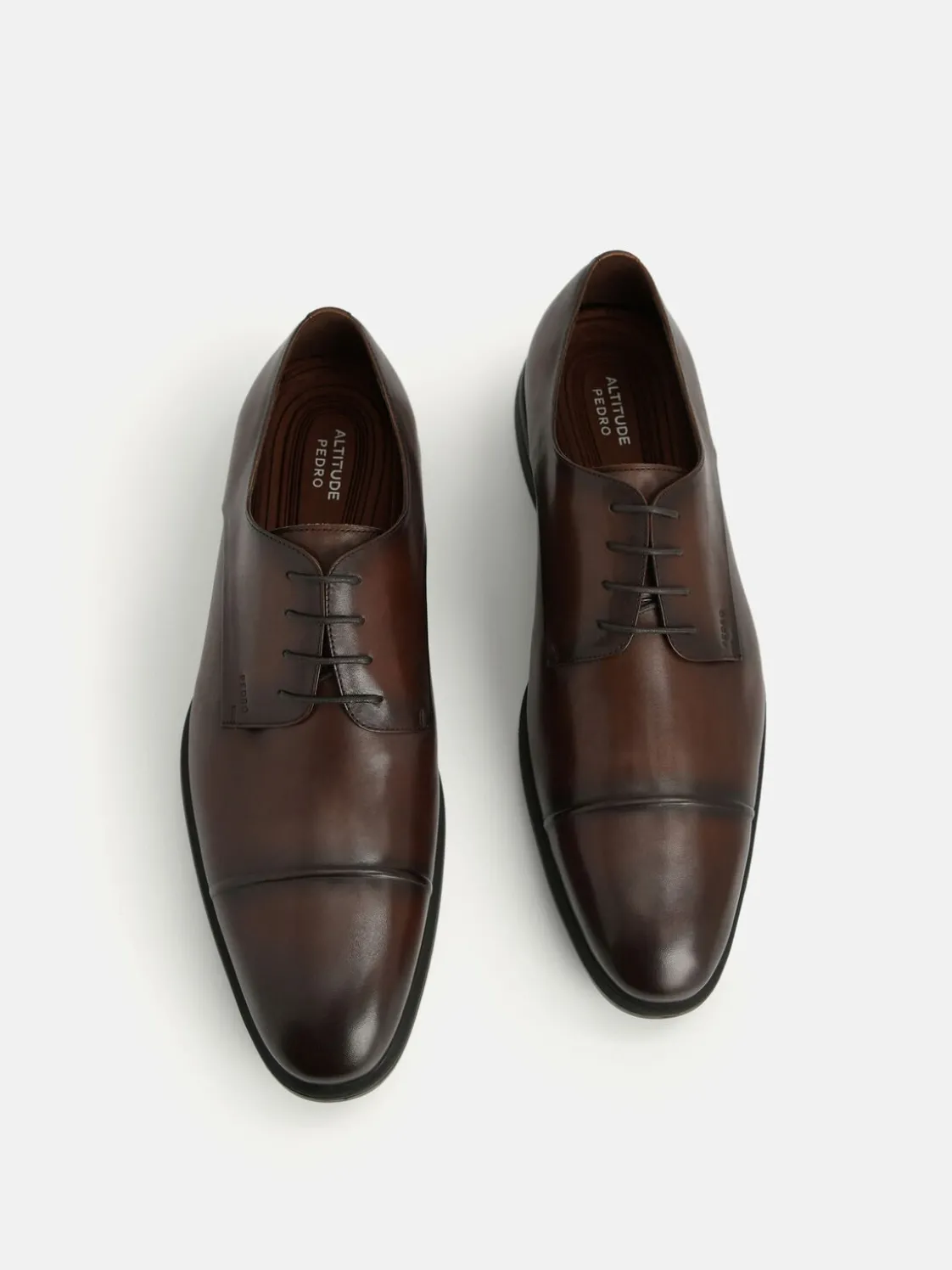 Altitude Leather Toe Derby Shoes - Brown