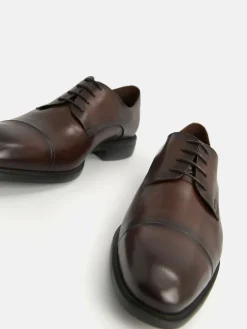 Altitude Leather Toe Derby Shoes - Brown