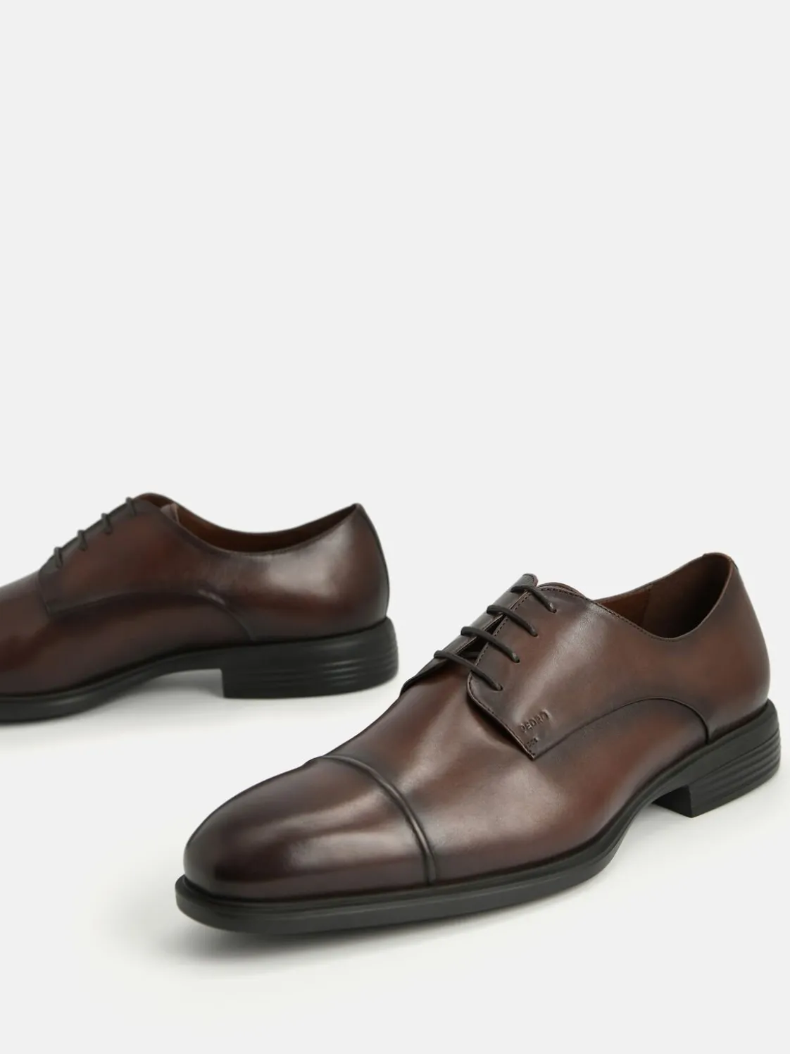 Altitude Leather Toe Derby Shoes - Brown