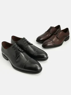 Altitude Leather Toe Derby Shoes - Brown