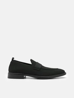 Altitude Lightweight Fabric Penny Loafers - Black