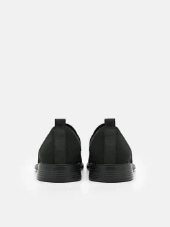 Altitude Lightweight Fabric Penny Loafers - Black