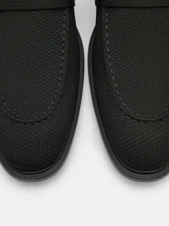 Altitude Lightweight Fabric Penny Loafers - Black