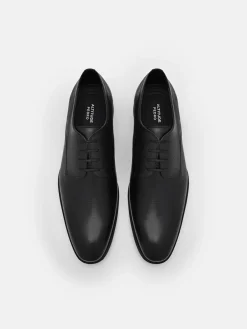 Altitude Lightweight Leather Derby Shoes - Black