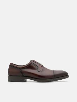 Altitude Lightweight Leather Derby Shoes - Brown Burnish