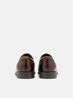 Altitude Lightweight Leather Derby Shoes - Brown Burnish