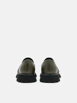 Alto Leather Loafers - Military Green