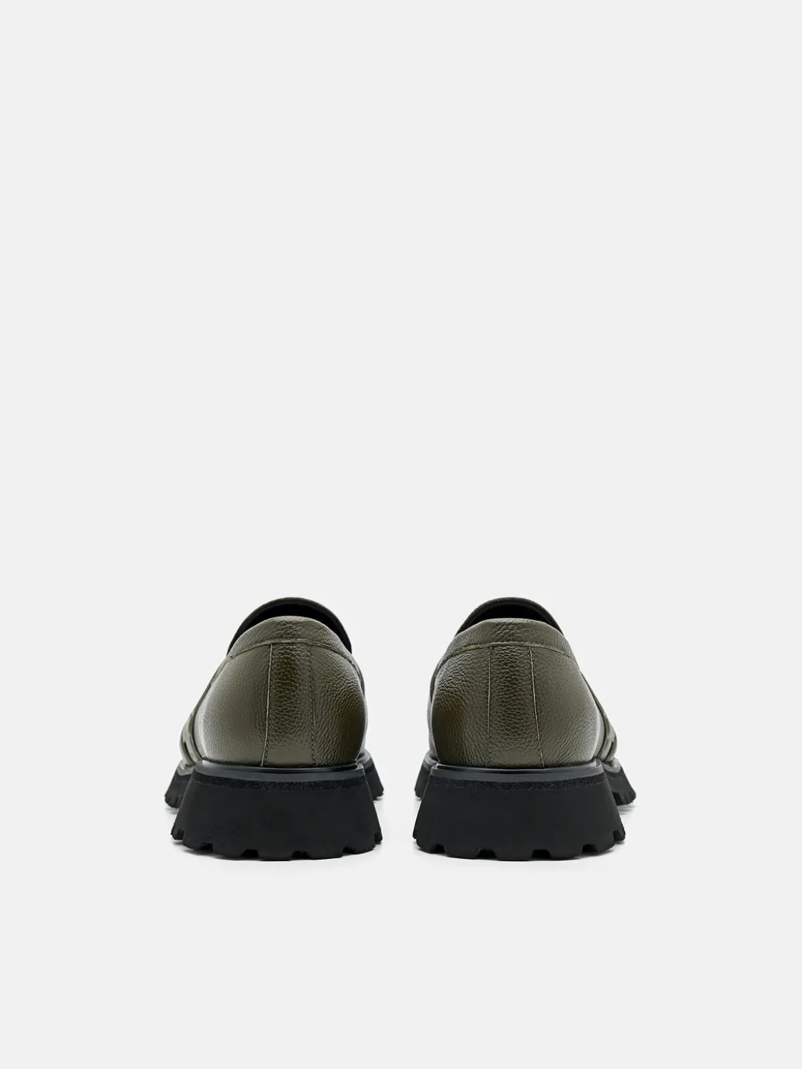 Alto Leather Loafers - Military Green