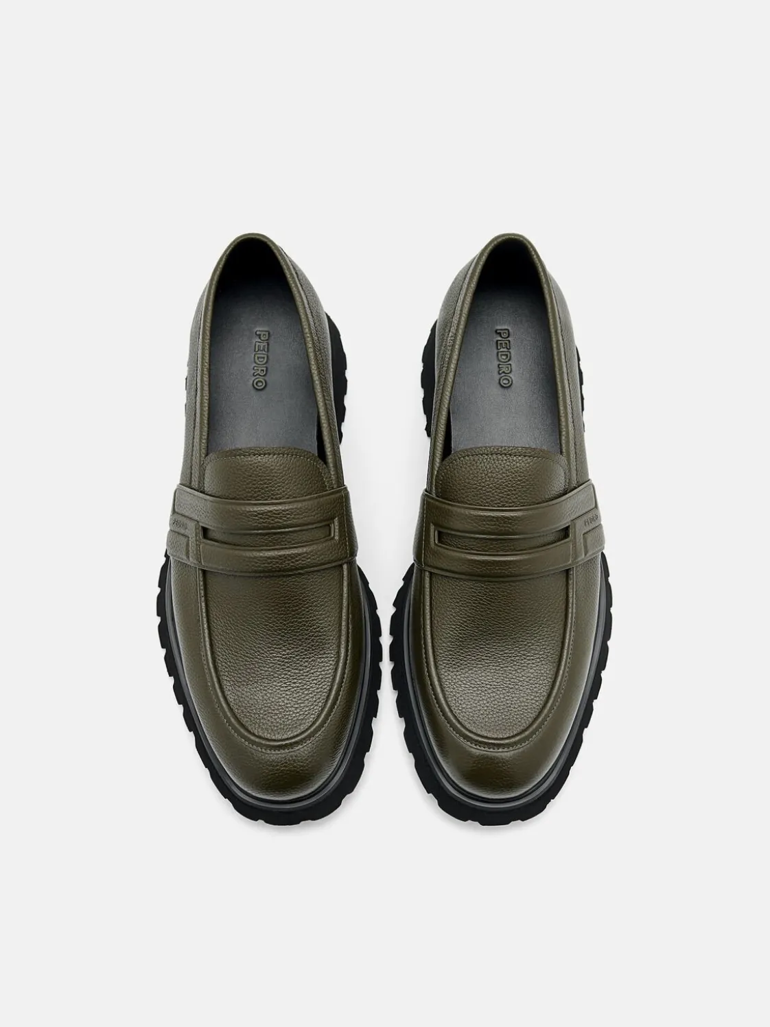 Alto Leather Loafers - Military Green