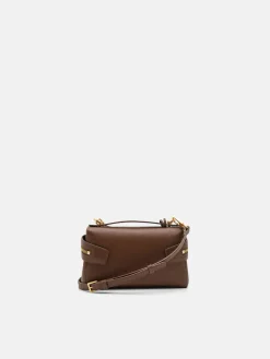 Alyssa Leather Shoulder Bag - Brown