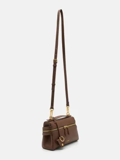 Alyssa Leather Shoulder Bag - Brown