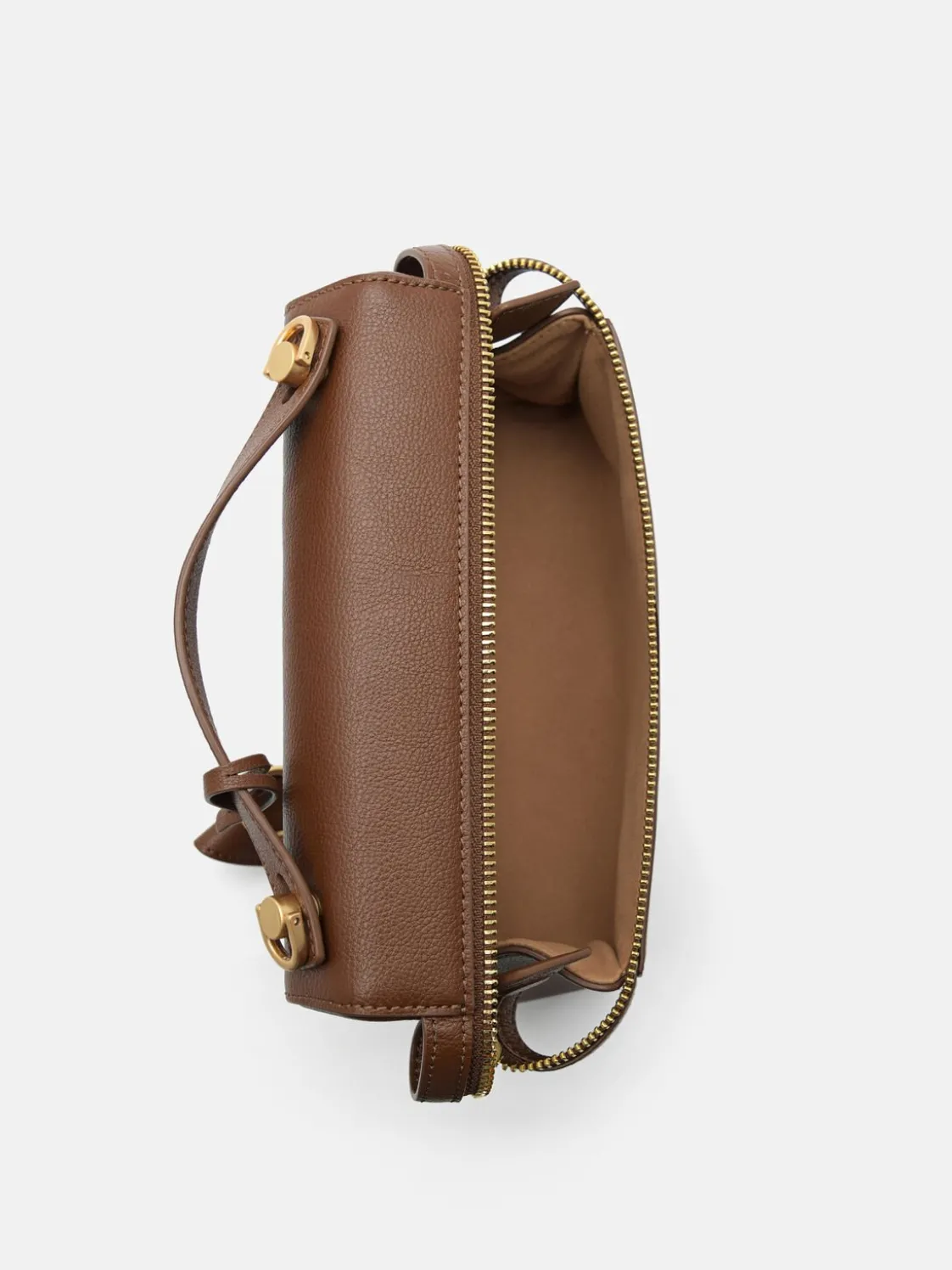 Alyssa Leather Shoulder Bag - Brown