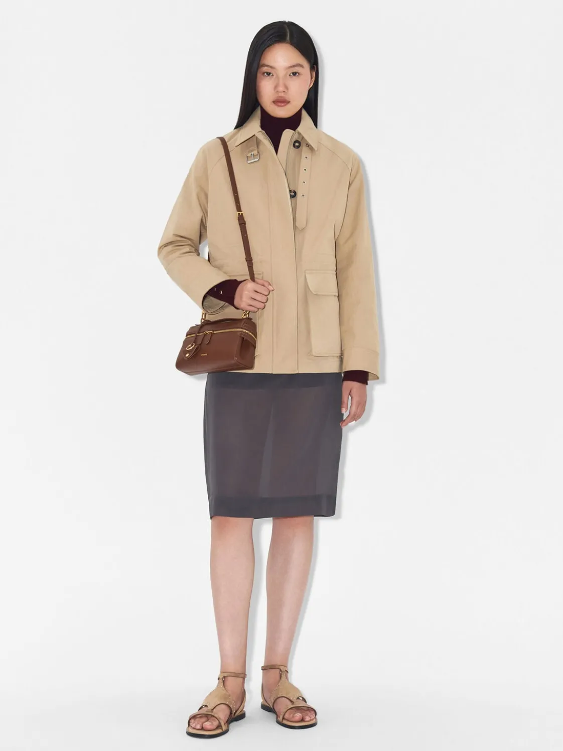 Alyssa Leather Shoulder Bag - Brown