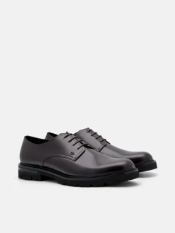 Anders Leather Derby Shoes - Mahogany