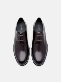 Anders Leather Derby Shoes - Mahogany