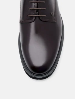 Anders Leather Derby Shoes - Mahogany