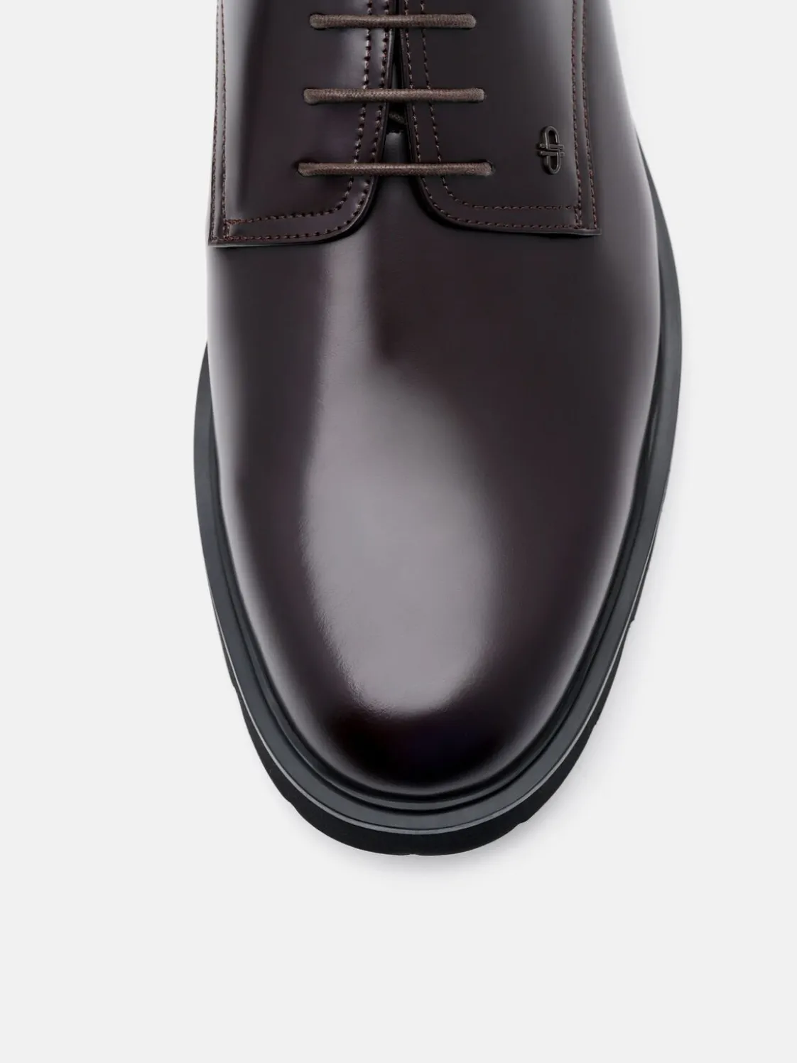 Anders Leather Derby Shoes - Mahogany