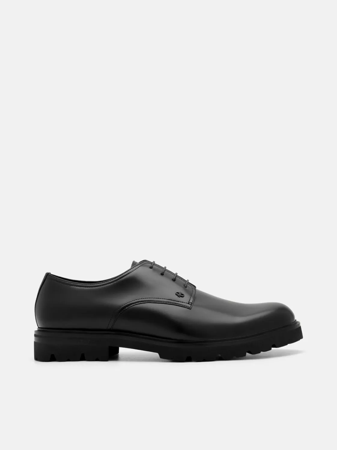 Anders Leather Derby Shoes - Black