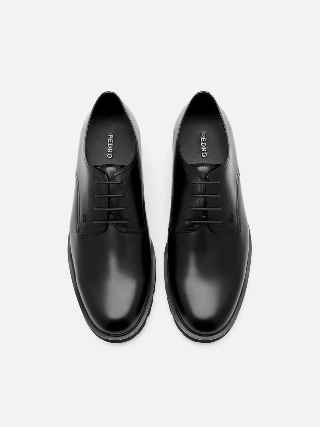 Anders Leather Derby Shoes - Black