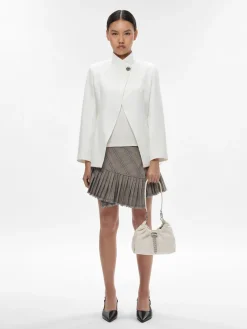 Ania Ruched Shoulder Bag - Chalk