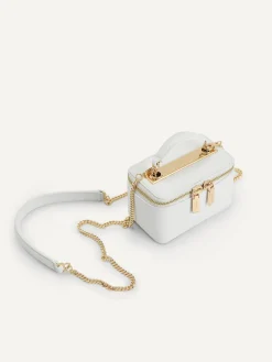 Ari Leather Mini Vanity Case - White