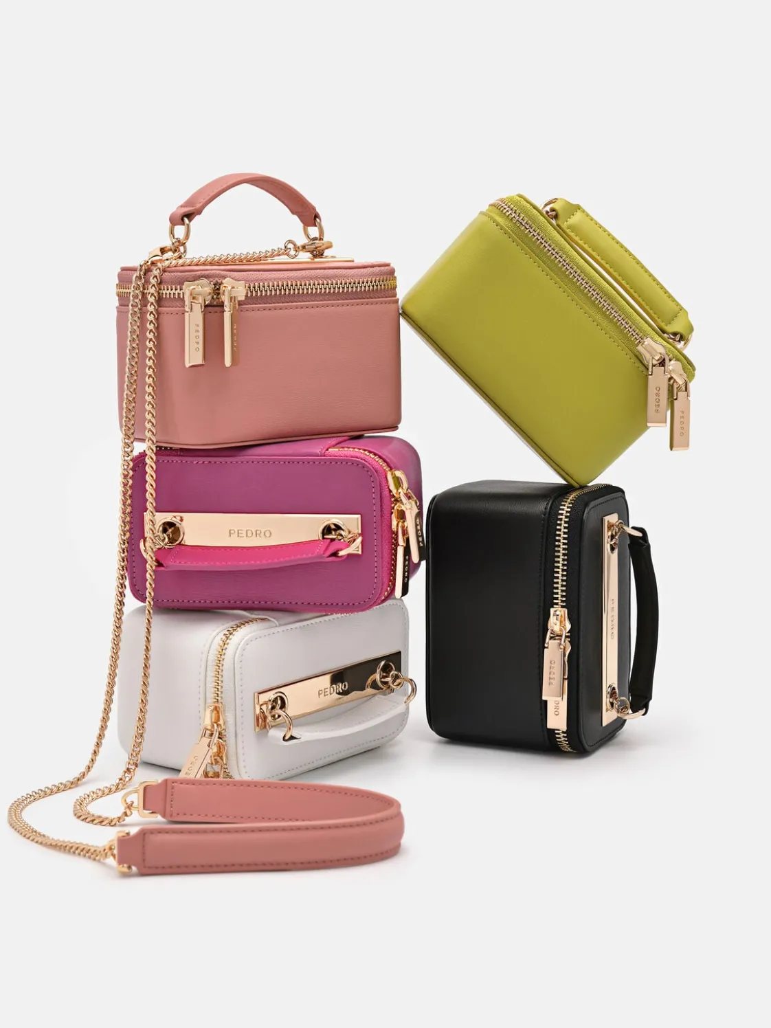 Ari Leather Mini Vanity Case - White