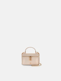 Ari Leather Vanity Case - Champagne