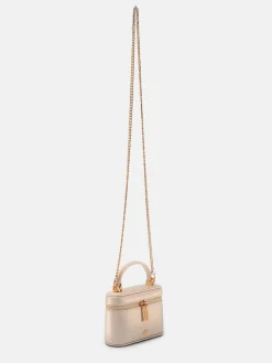Ari Leather Vanity Case - Champagne