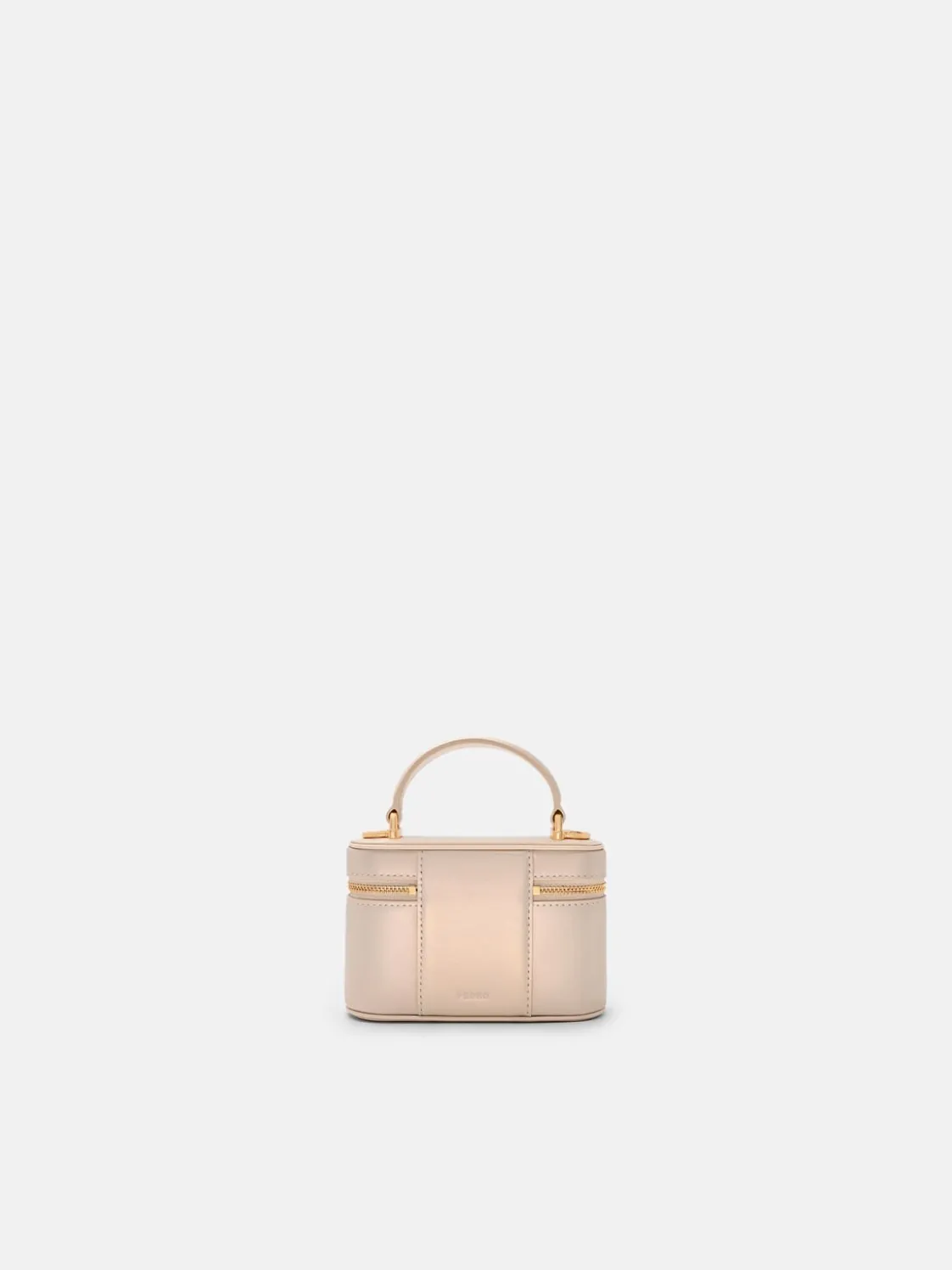 Ari Leather Vanity Case - Champagne
