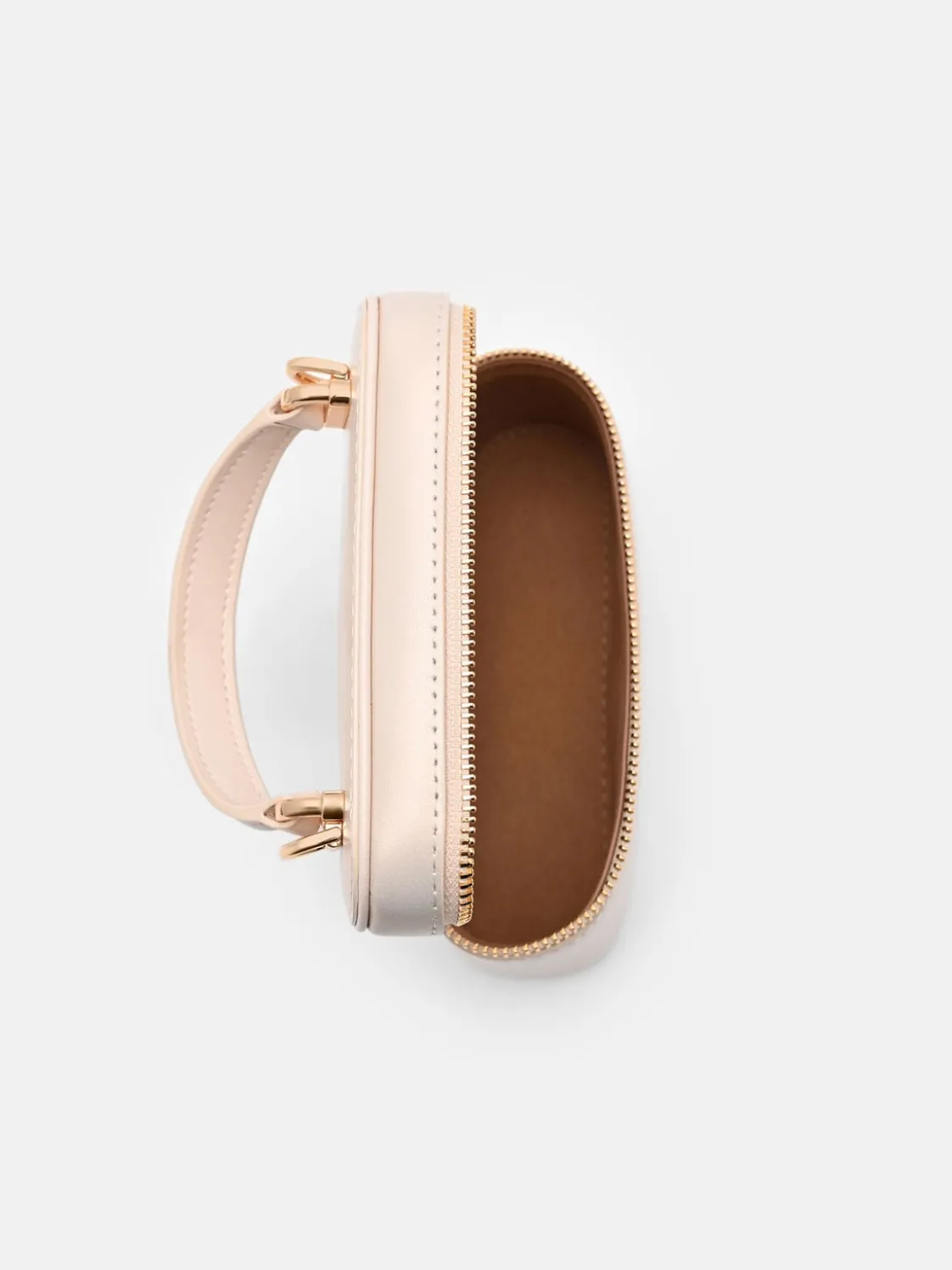 Ari Leather Vanity Case - Champagne