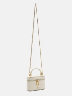 Ari Leather Vanity Case - Chalk